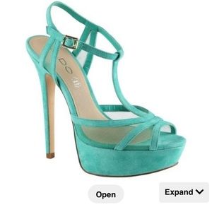 Women’s Aldo Teal High-Heeled Platform - Size 7